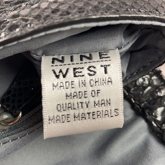 NINE WEST Black Snake Print Clutch/Wristlet Bag - Picture 16 of 17